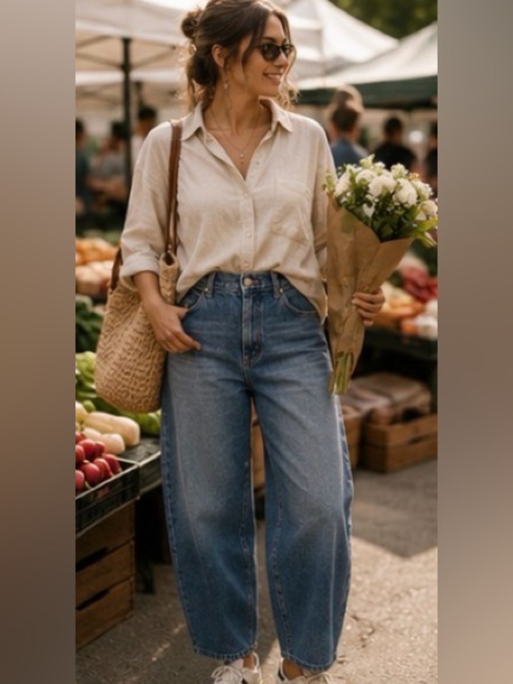 High Rise Barrel Jeans - Picture 3 of 13